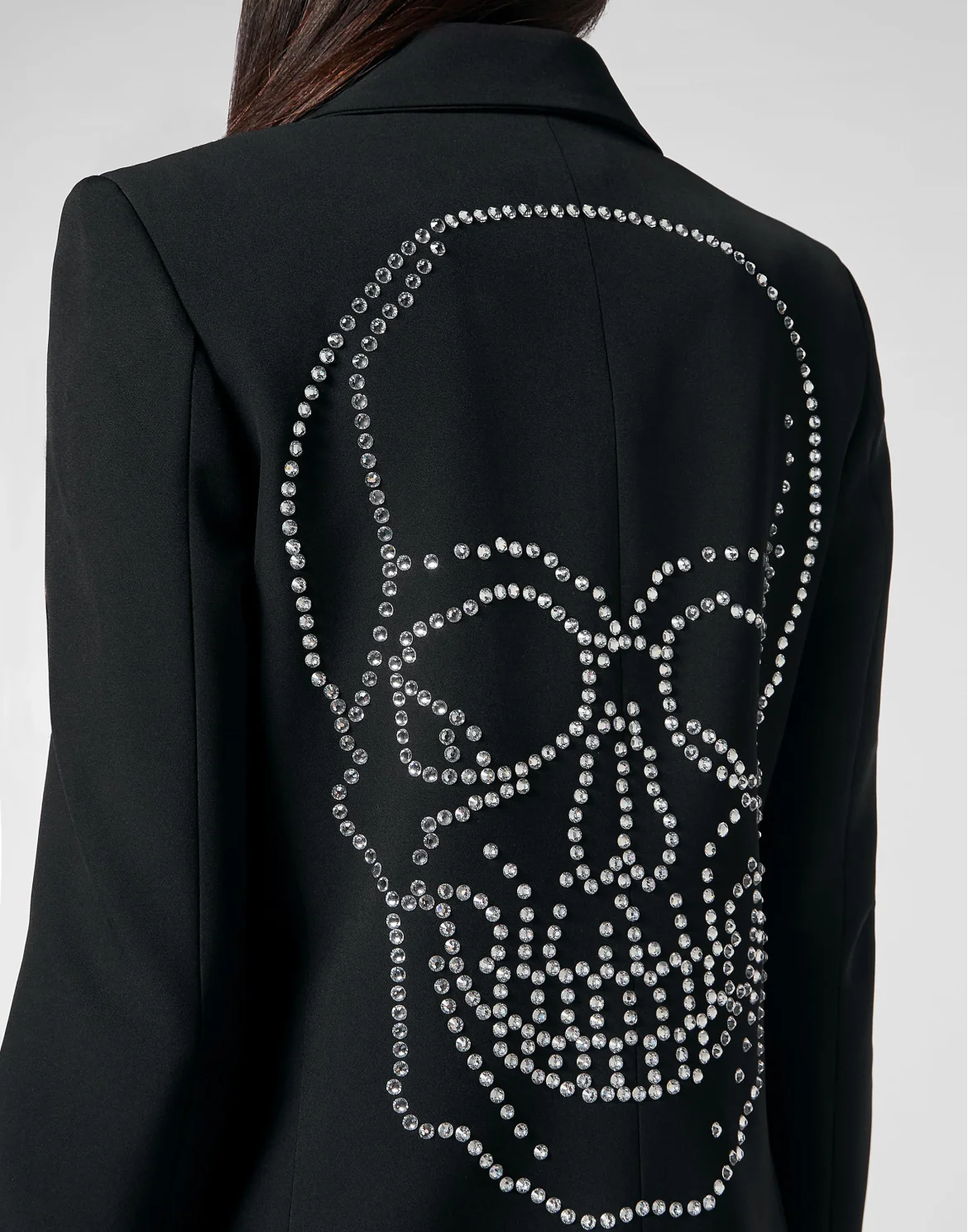 Blazer Man Fit Crystal Skull with Crystals, цвет: Черный