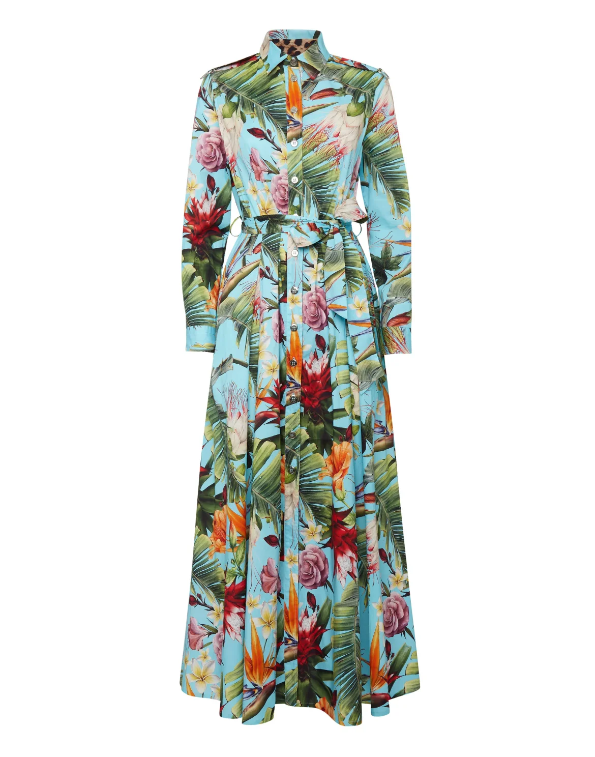 Long Shirt Dress Flowers, цвет: Мультиколор