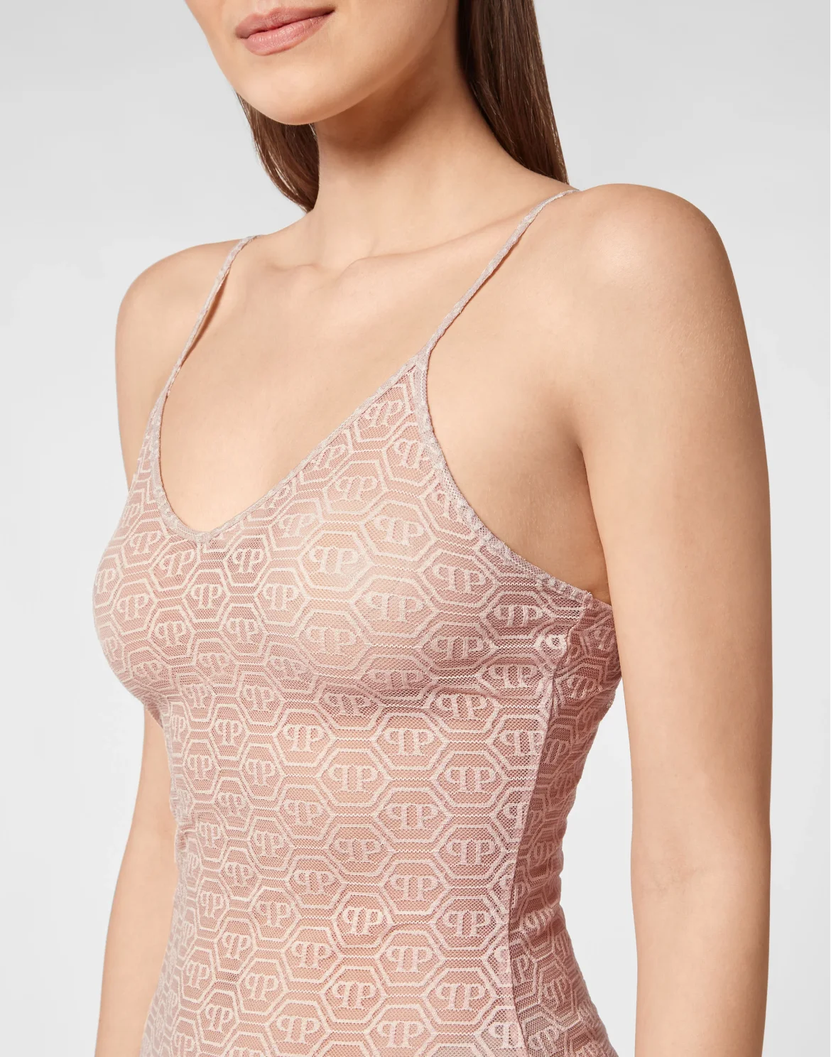 Tulle Midi Dress Monogram, цвет: Розовый