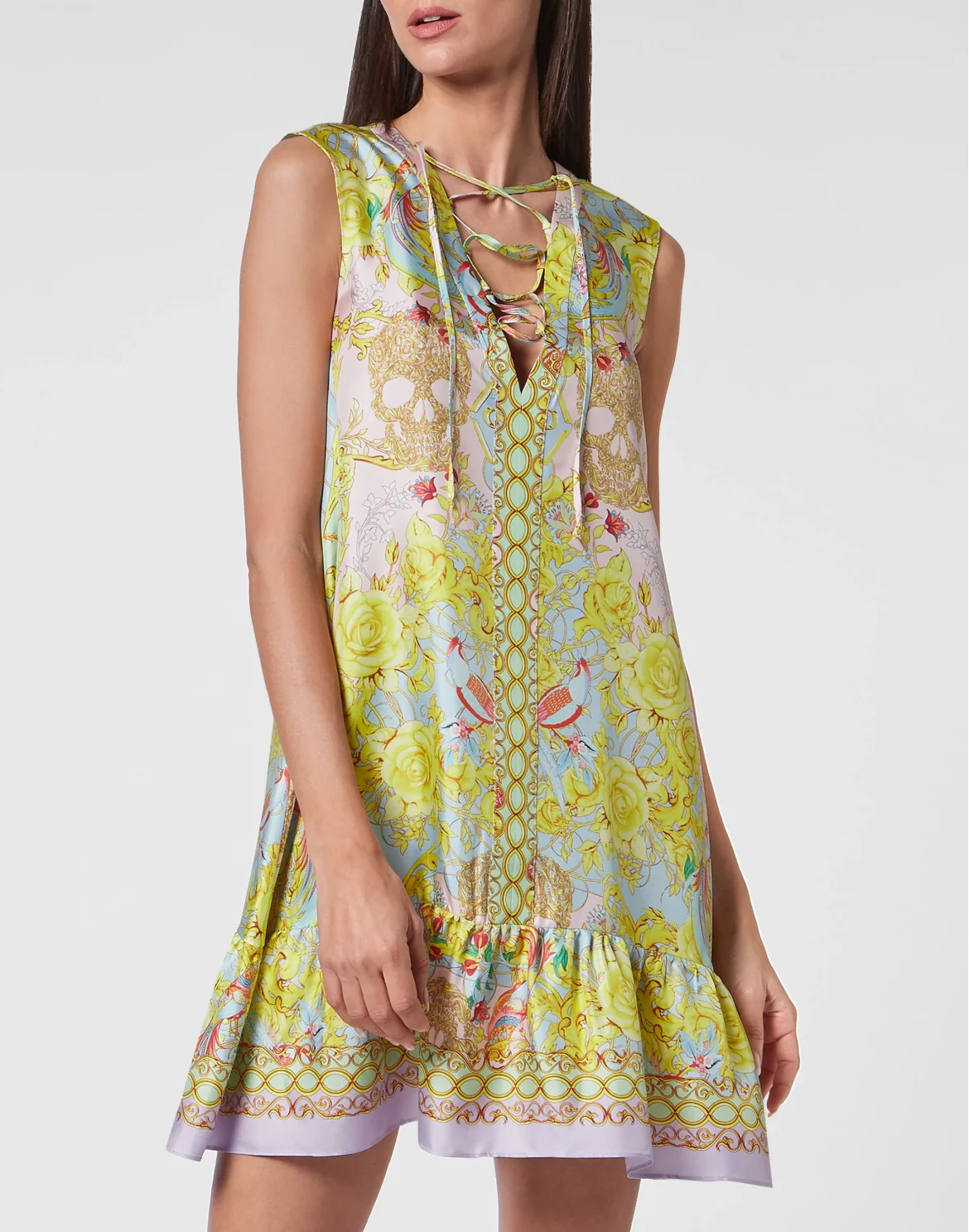 Twill Flare Mini Dress New Baroque, цвет: Мультиколор