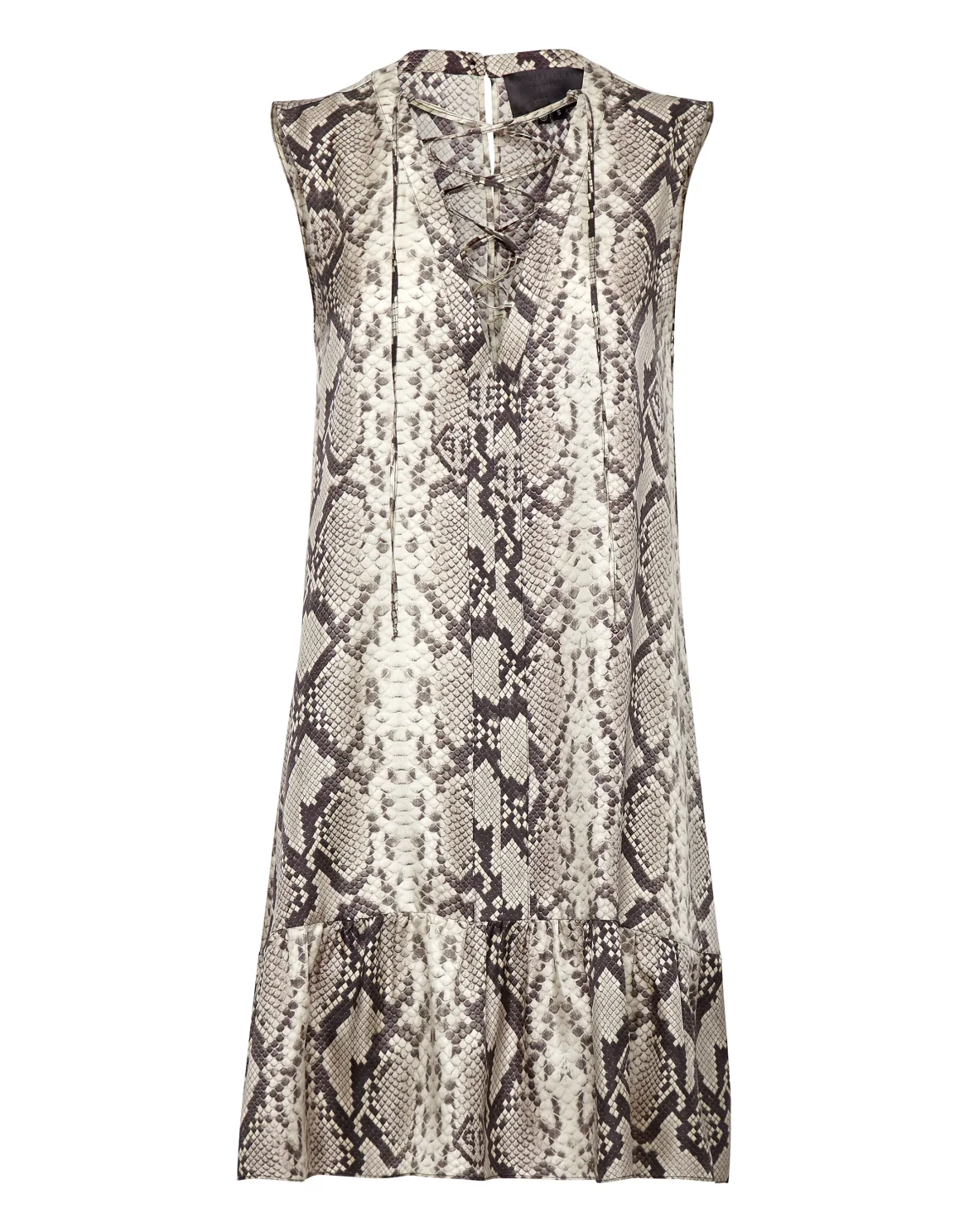 Python Print Twill Flare Mini Dress, цвет: Мультиколор