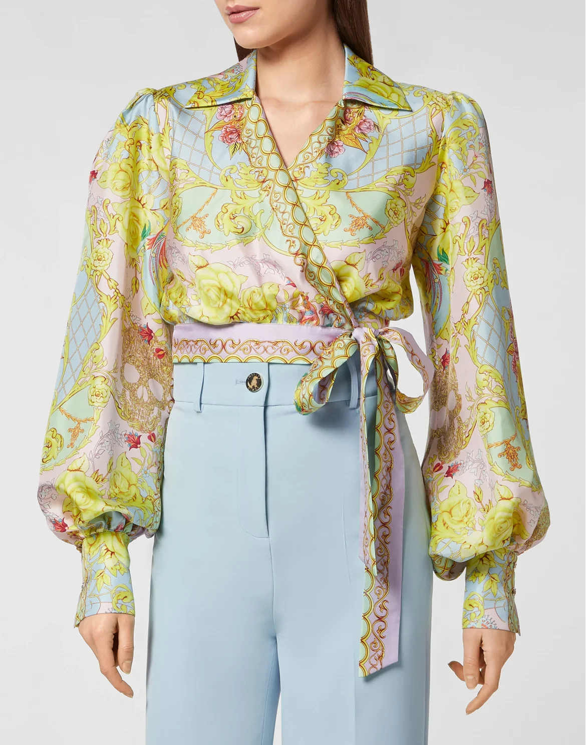 Silk Blouse Baroque, цвет: Мультиколор