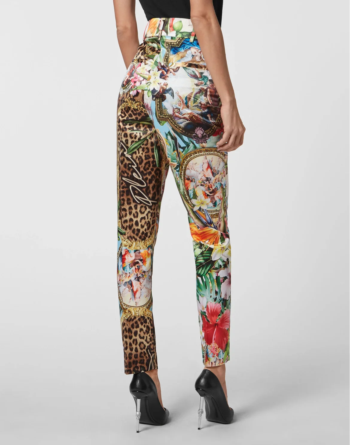 Duchesse High Waist Trousers Baroque Flowers, цвет: Мультиколор