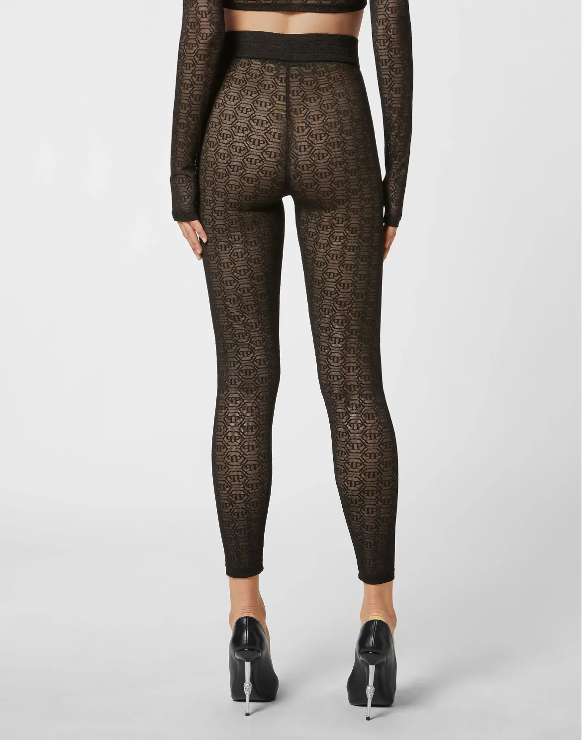 Tulle Leggings Monogram, цвет: Черный