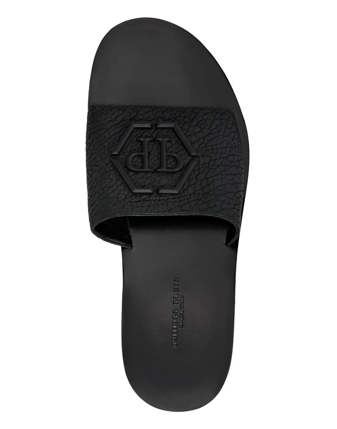 Leather Sandals Flat Gothic Plein, цвет: Черный