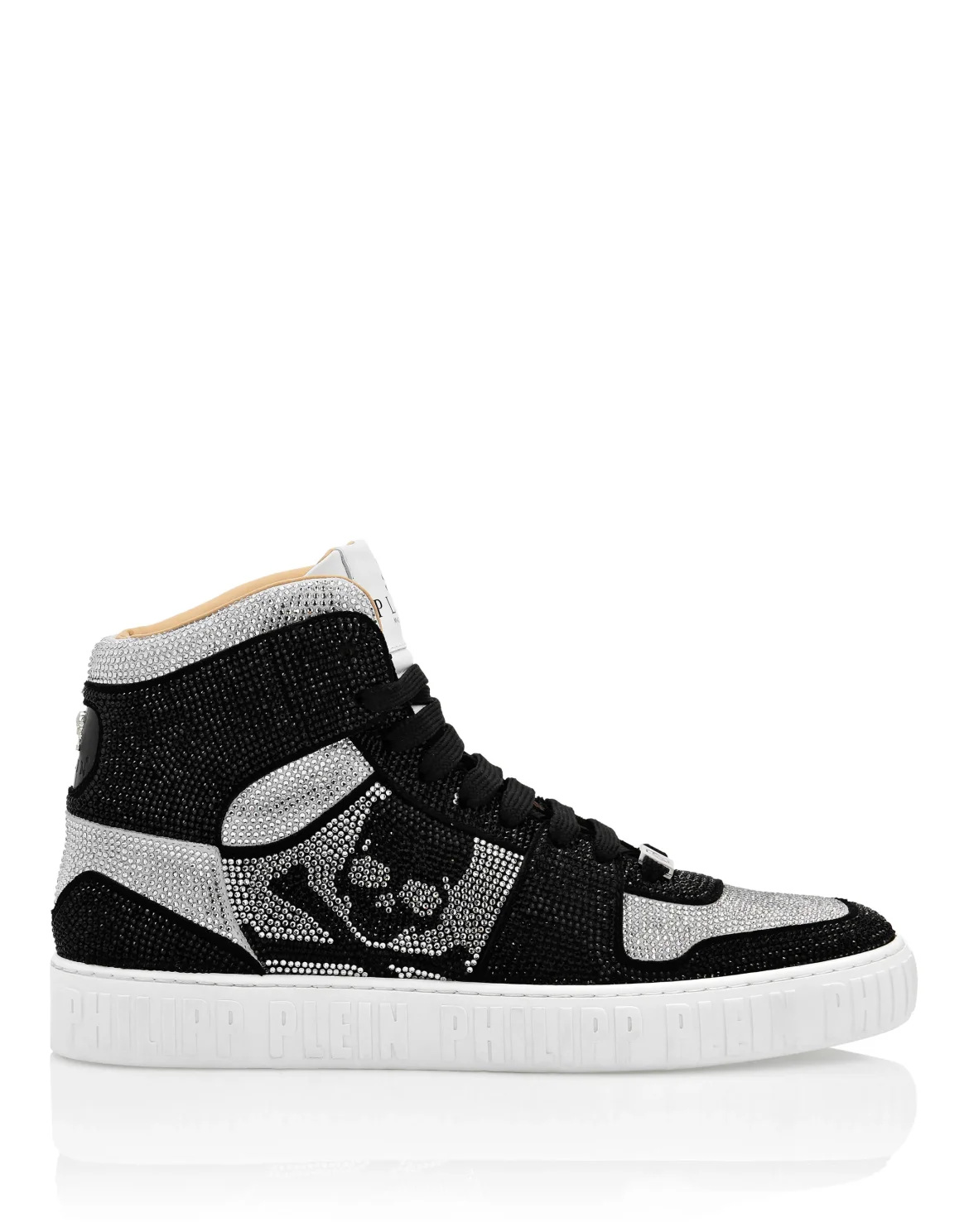 HI-TOP SNEAKERS NOTORIOUS CRYSTAL SKULL with Crystals, цвет: Черный