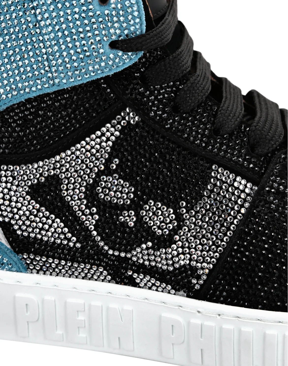 HI-TOP SNEAKERS NOTORIOUS CRYSTAL SKULL with Crystals, цвет: Синий