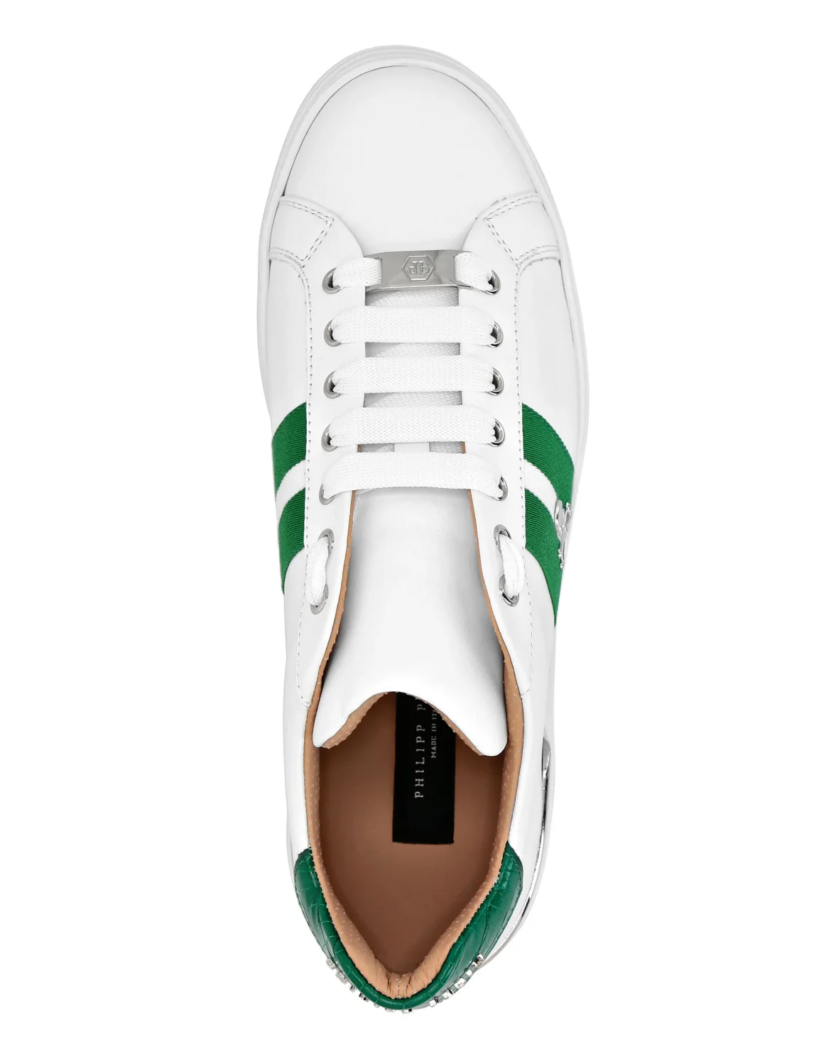 Leather Lo-Top Sneakers Stripes, цвет: Белый