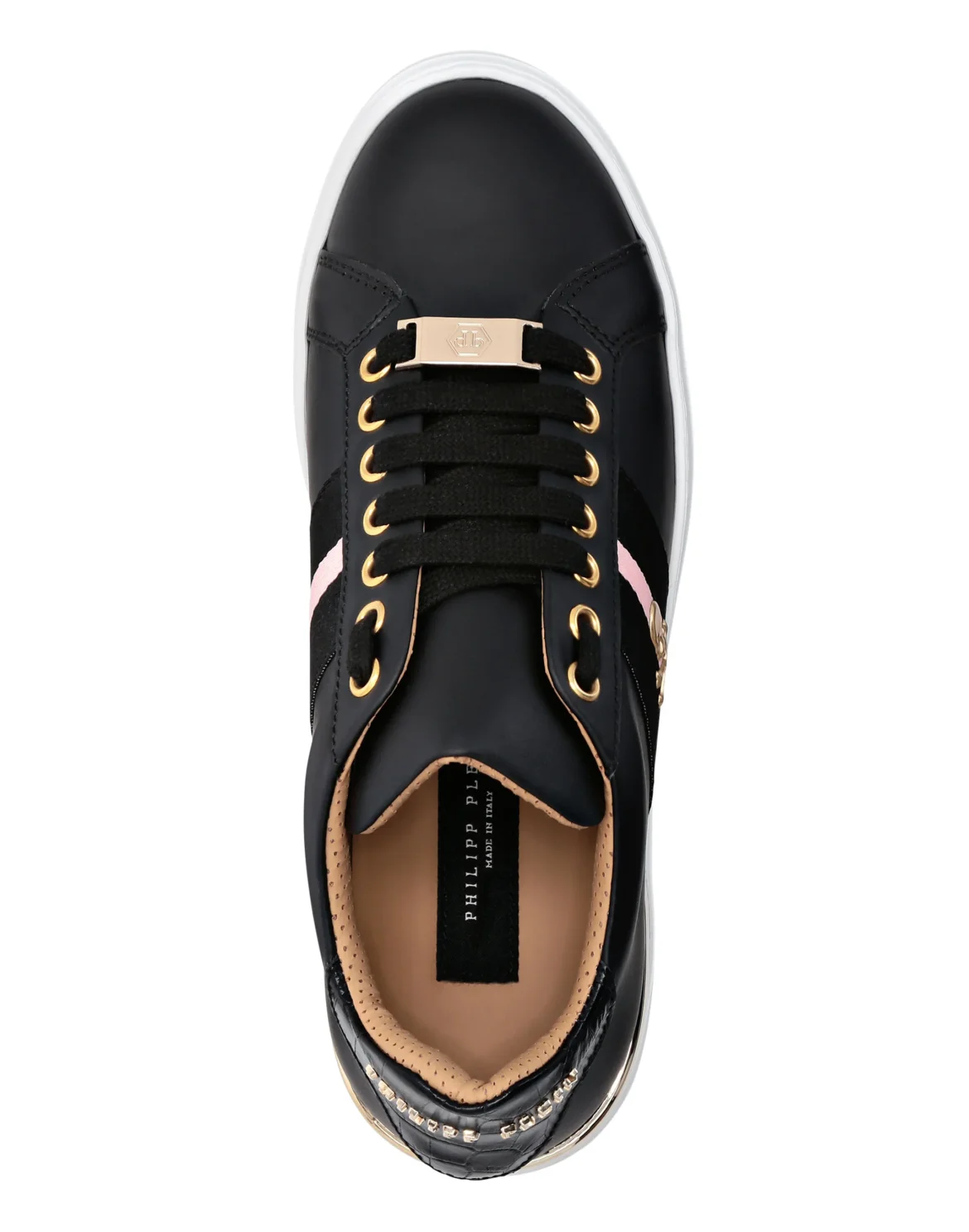 Leather Lo-Top Sneakers Stripes, цвет: Черный