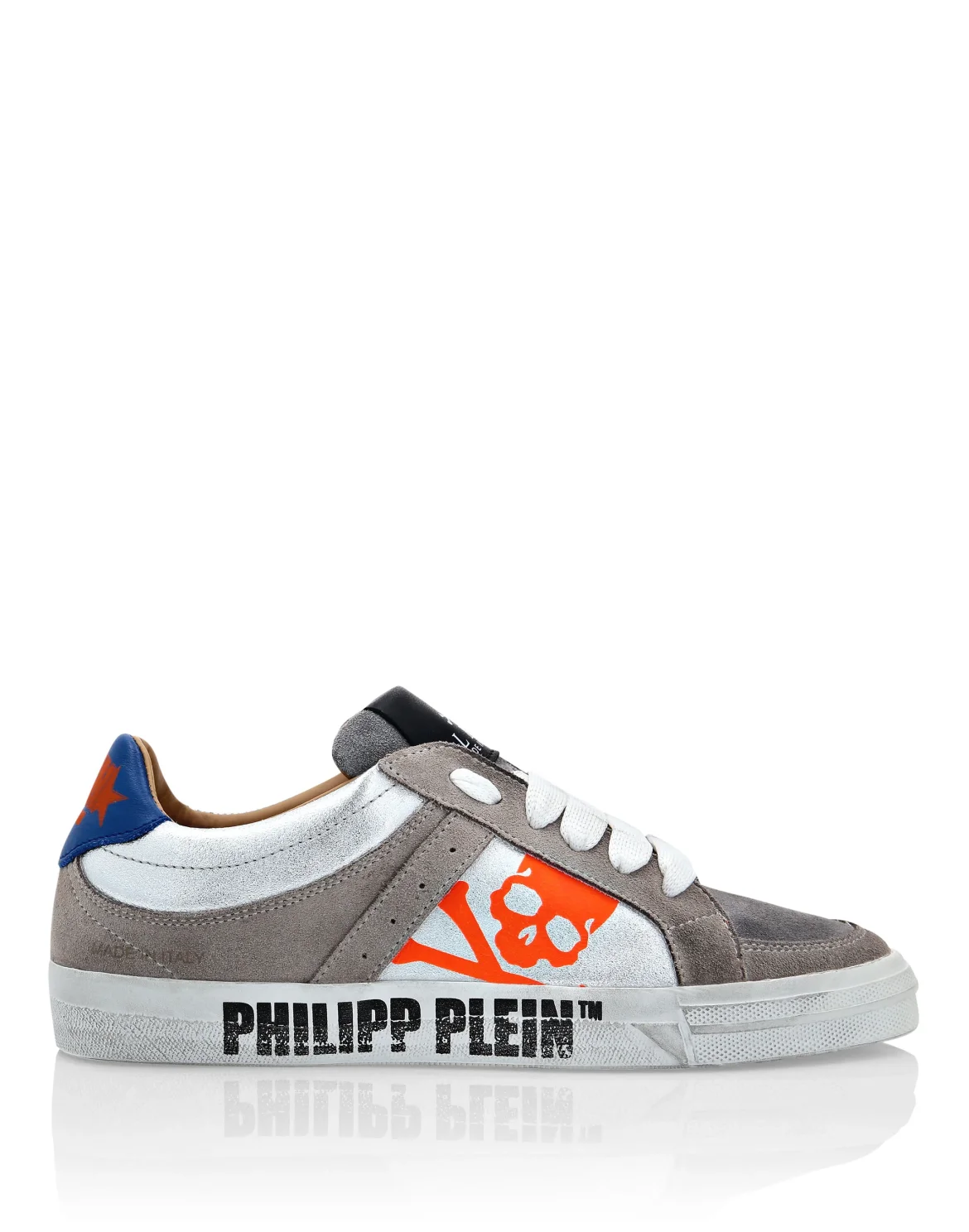 Leather Hi-Top Sneakers Retrokickz TM, цвет: Серебристый