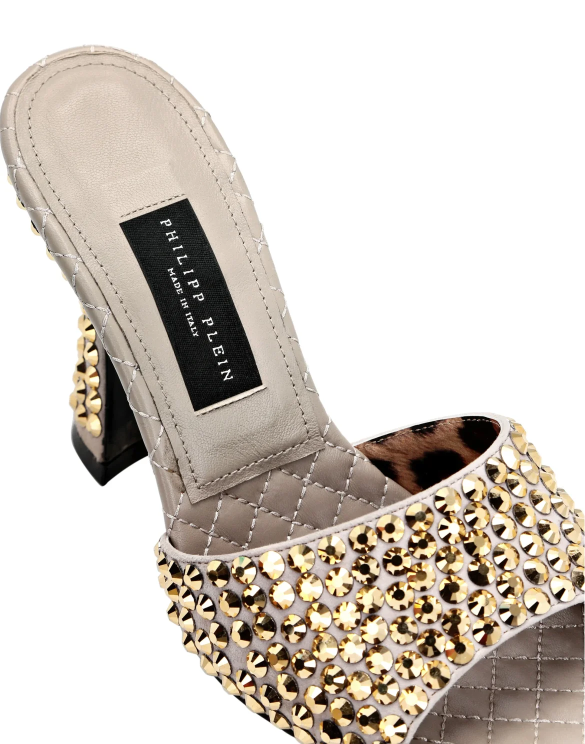 Strass Sandals High Heels Crystal with Crystals, цвет: Бежевый