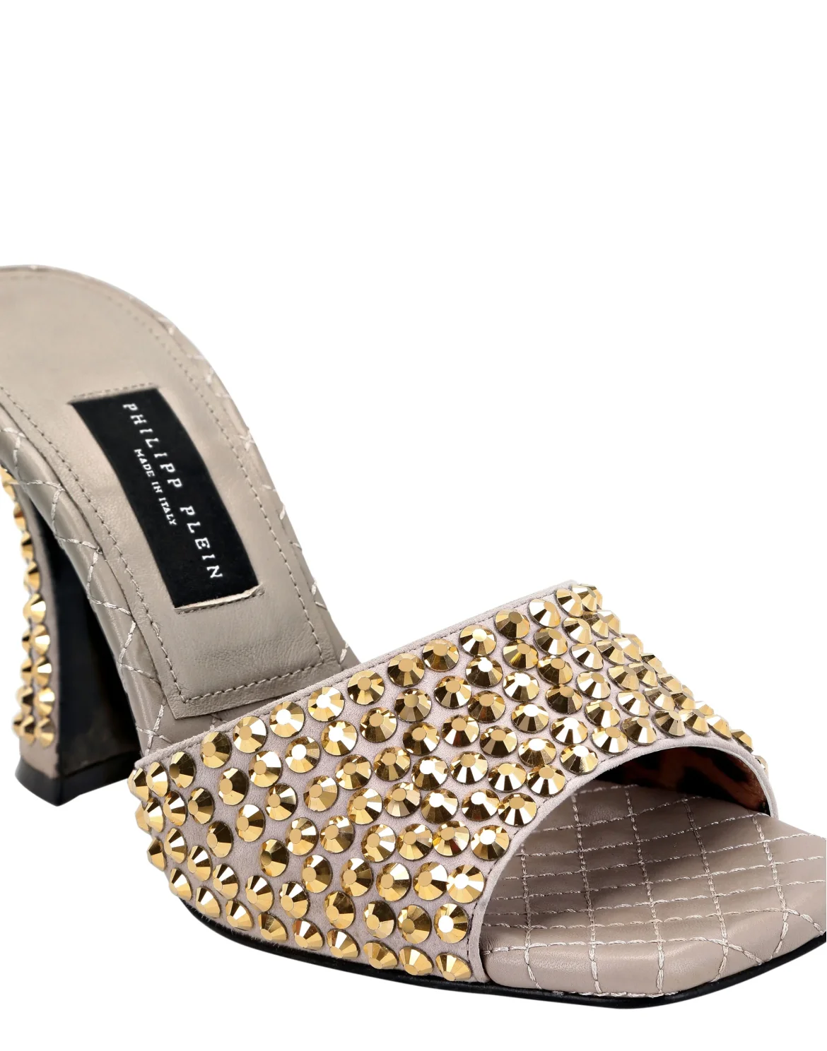 Strass Sandals High Heels Crystal with Crystals, цвет: Бежевый