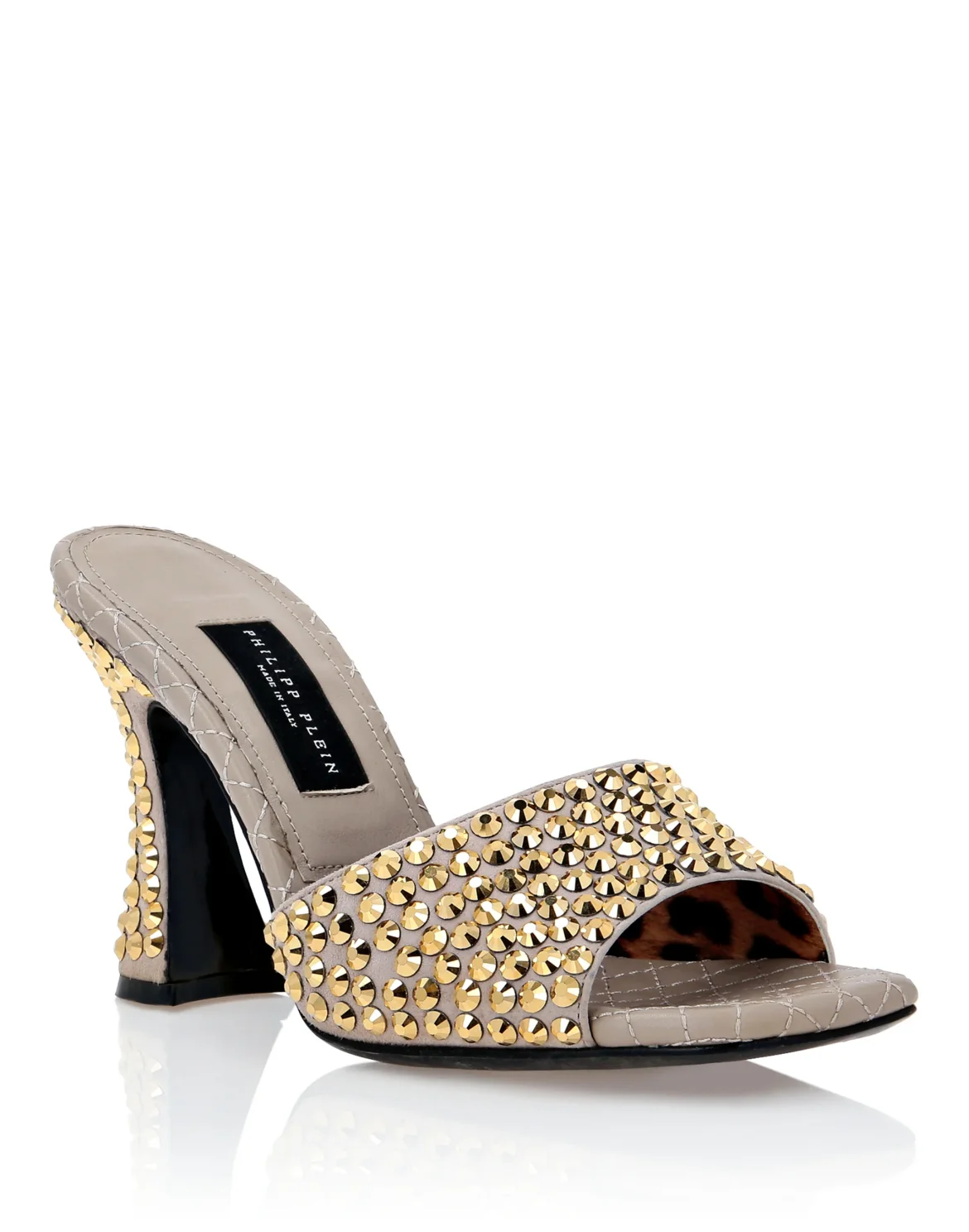 Strass Sandals High Heels Crystal with Crystals, цвет: Бежевый
