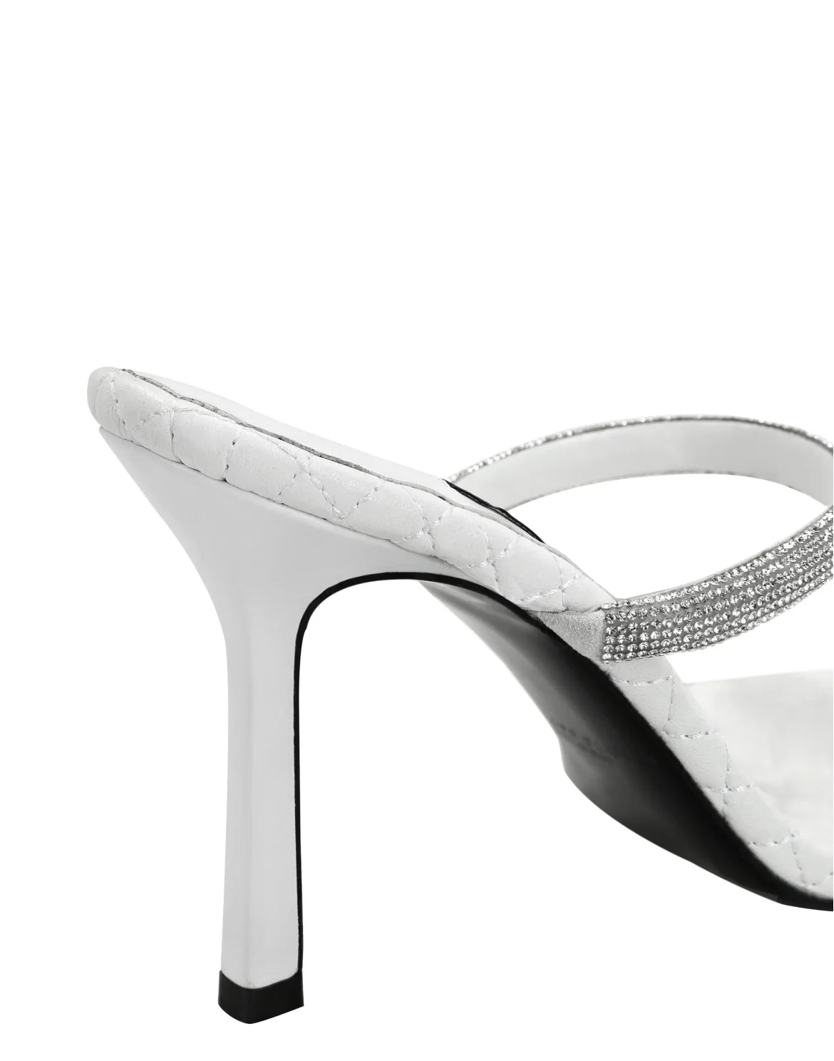 Crystal Lace-up Sandals, цвет: Белый