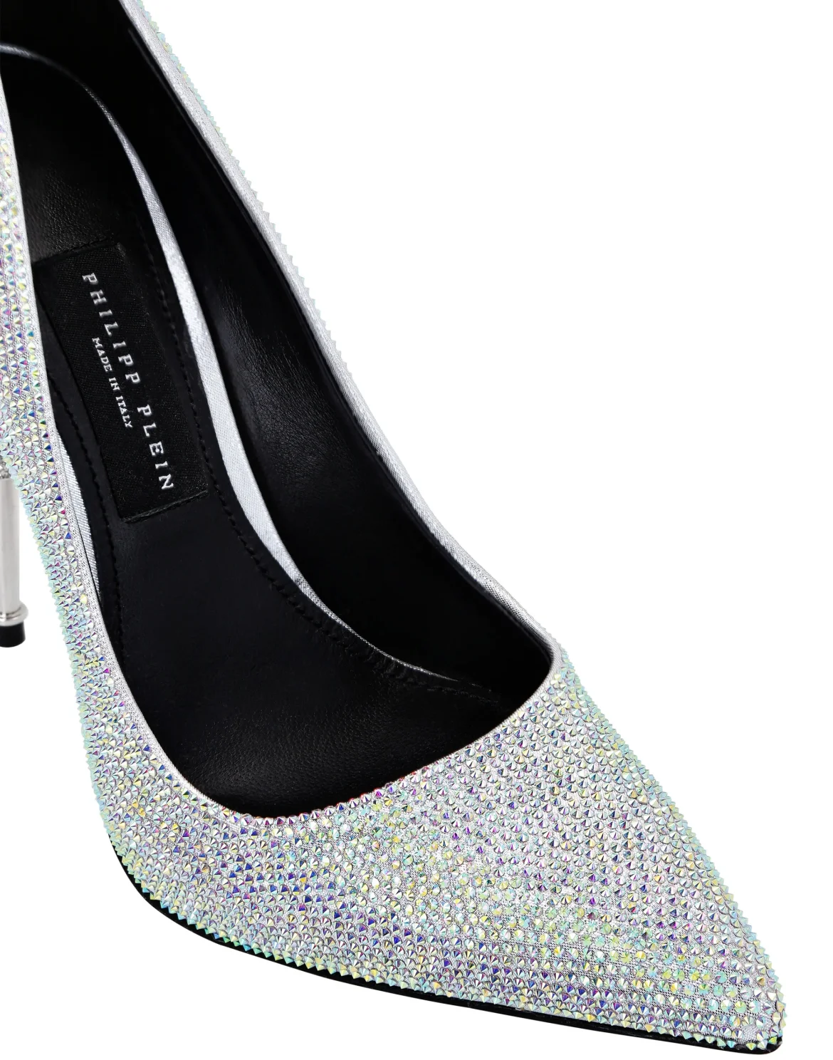 Skull Heel Crystal Pumps, цвет: Белый
