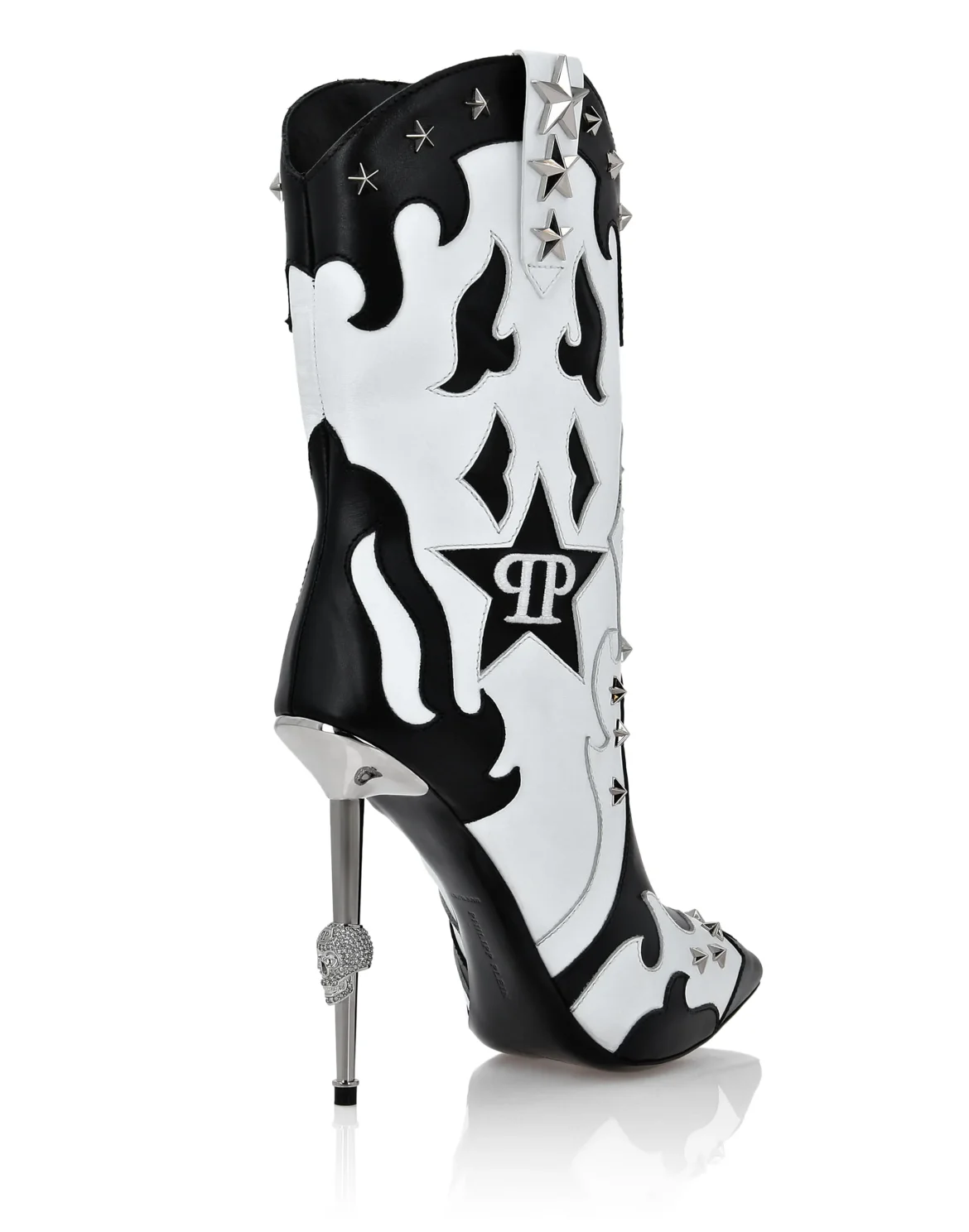 SKULL HELLED RODEO BOOTS, цвет: Черный