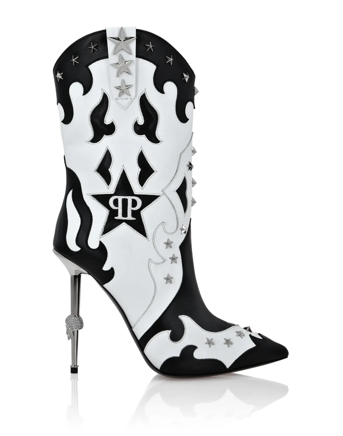 SKULL HELLED RODEO BOOTS, цвет: Черный