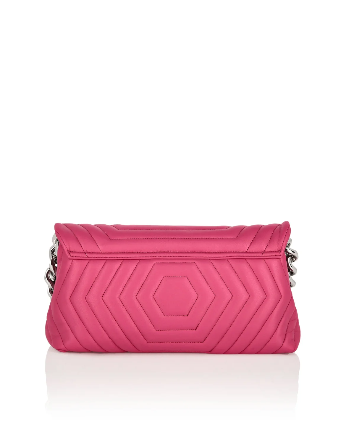 Small Nappa Matellase` Shoulder Bag Hexagon, цвет: Розовый