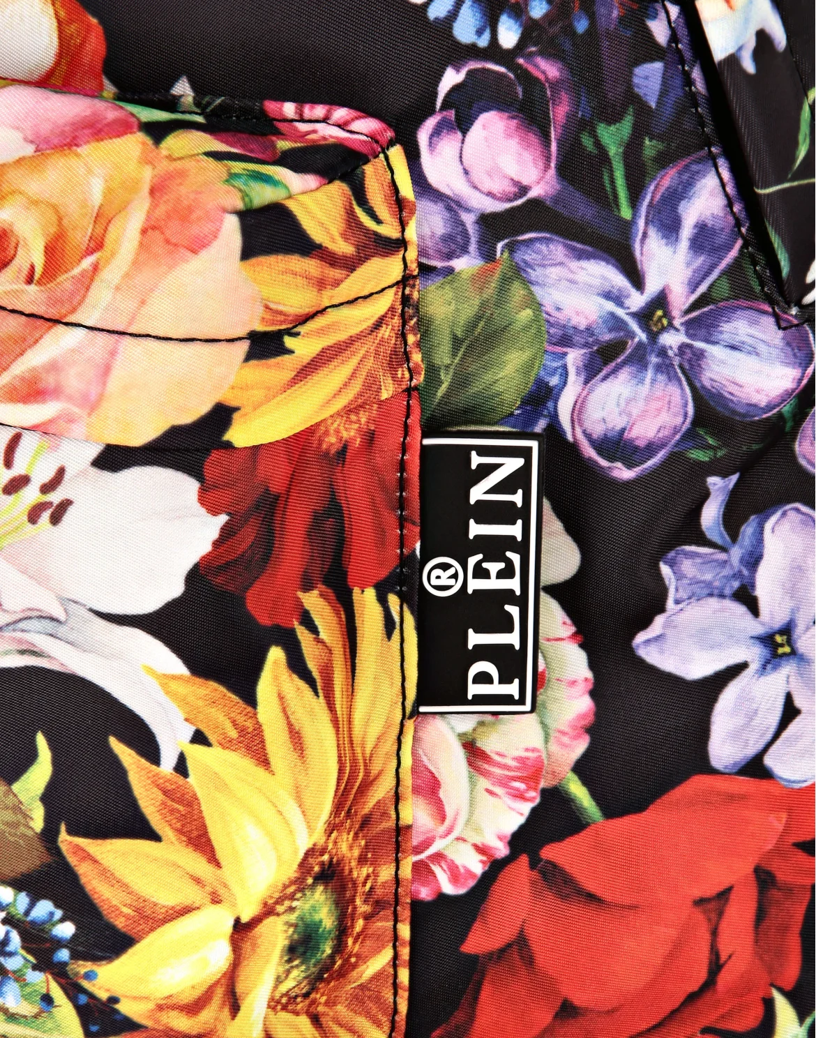 Nylon Backpack Love Flowers, цвет: Черный