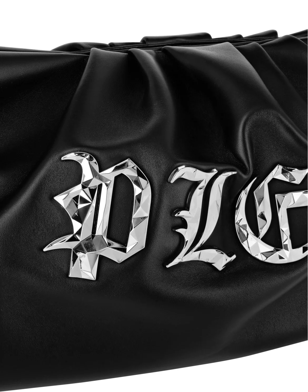 Large Softy Nappa Shoulder Bag Gothic Plein, цвет: Черный