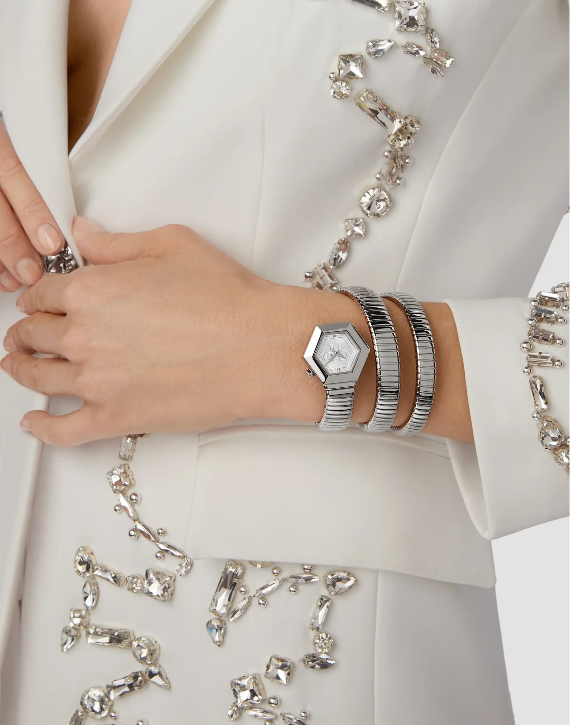 $NAKE HEXAGON WATCH, цвет: Серебристый