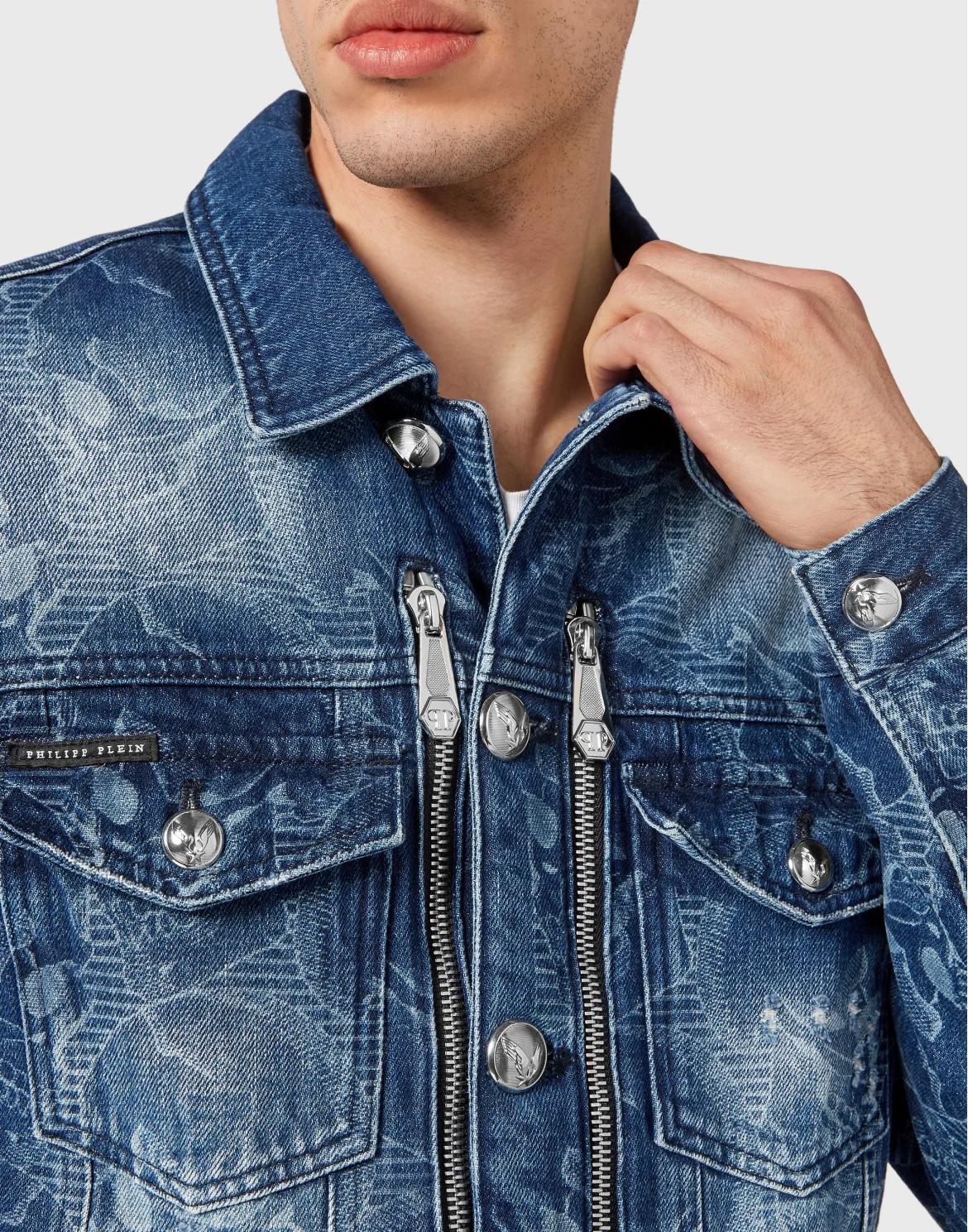 Denim Jacket Skull, цвет: Синий