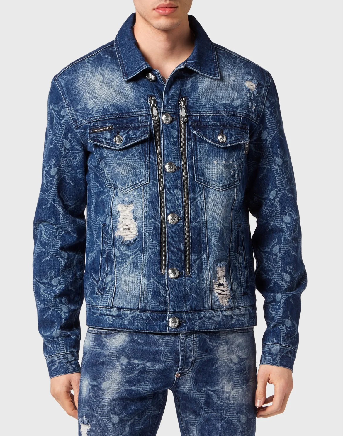 Denim Jacket Skull, цвет: Синий