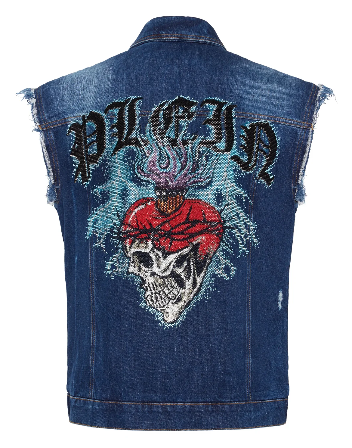 Denim Vest Love Tattoo, цвет: Синий