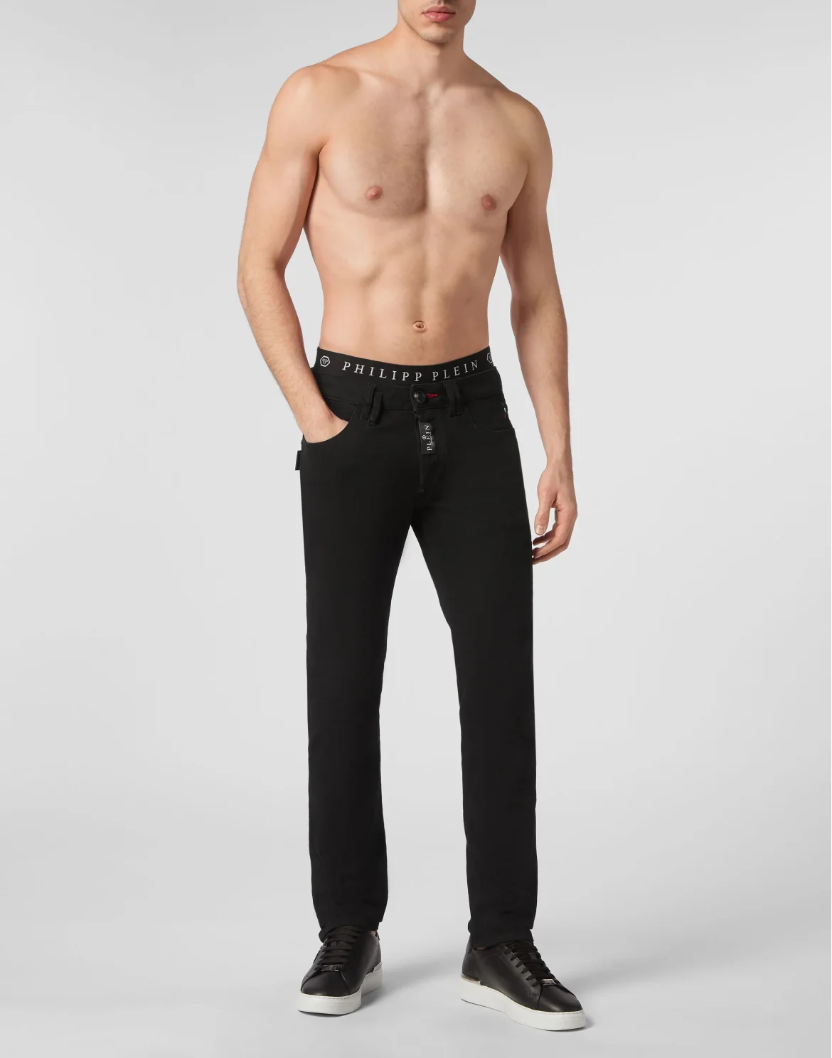 Denim Trousers Super Straight Cut Philipp Plein TM, цвет: Черный