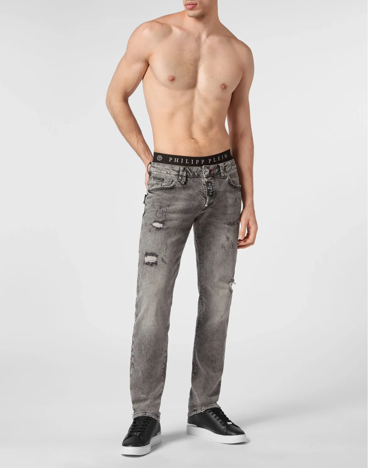 Denim Trousers Straight Supreme, цвет: Серый