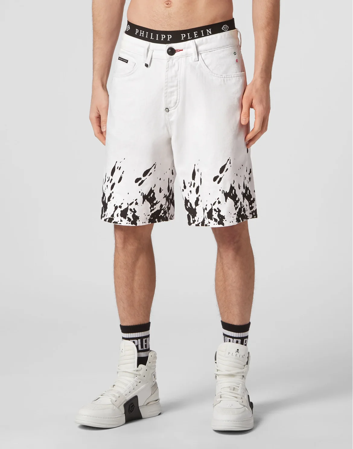 Denim Shorts Mikonos fit Tattoo, цвет: Белый