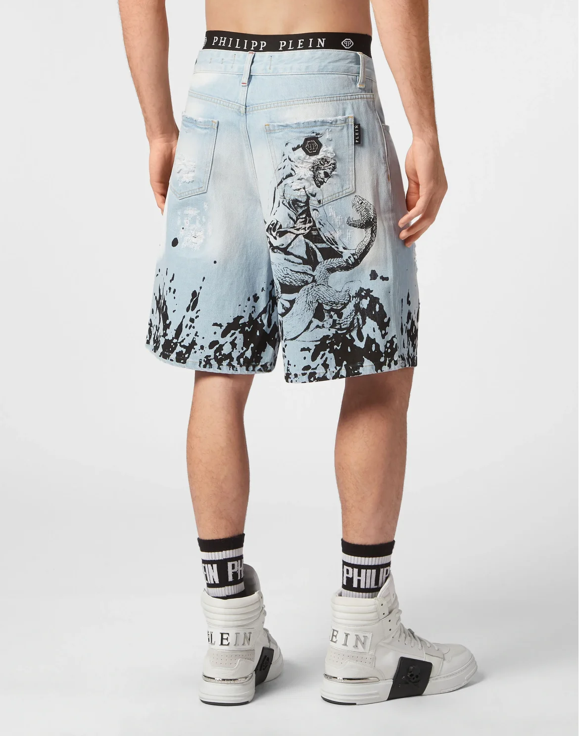 Denim Shorts Mikonos fit Tattoo, цвет: Голубой