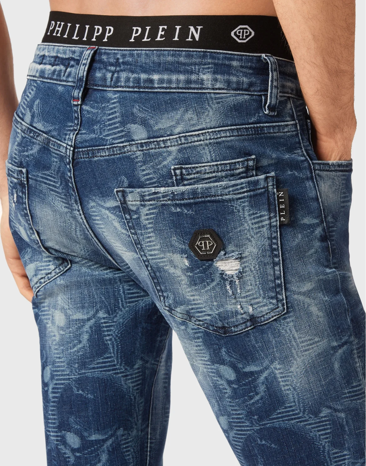 Super Straight Cut Trousers Skull, цвет: Синий