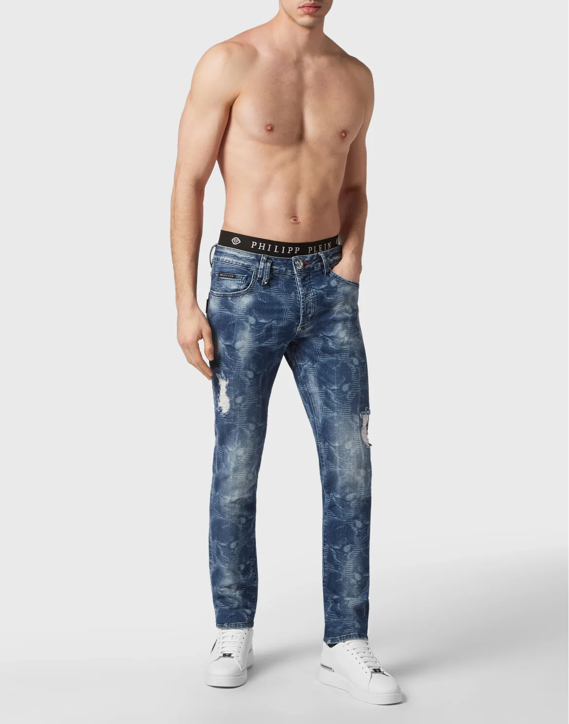 Super Straight Cut Trousers Skull, цвет: Синий