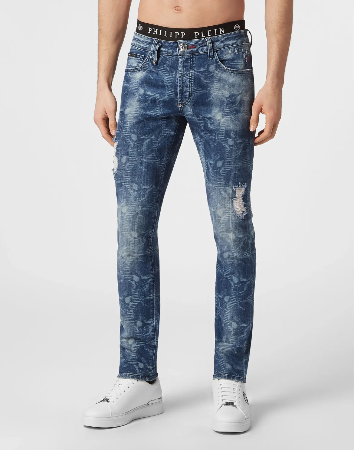 Super Straight Cut Trousers Skull, цвет: Синий
