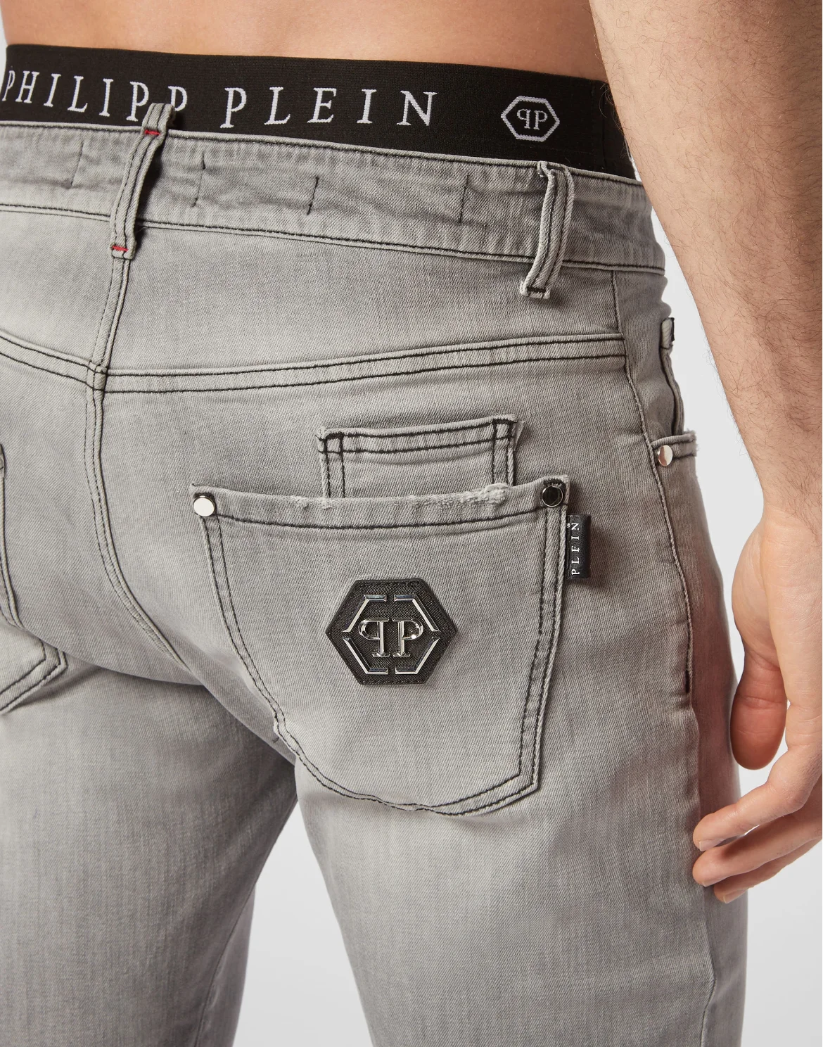 Denim Trousers Super Straight Cut Fit, цвет: Серый