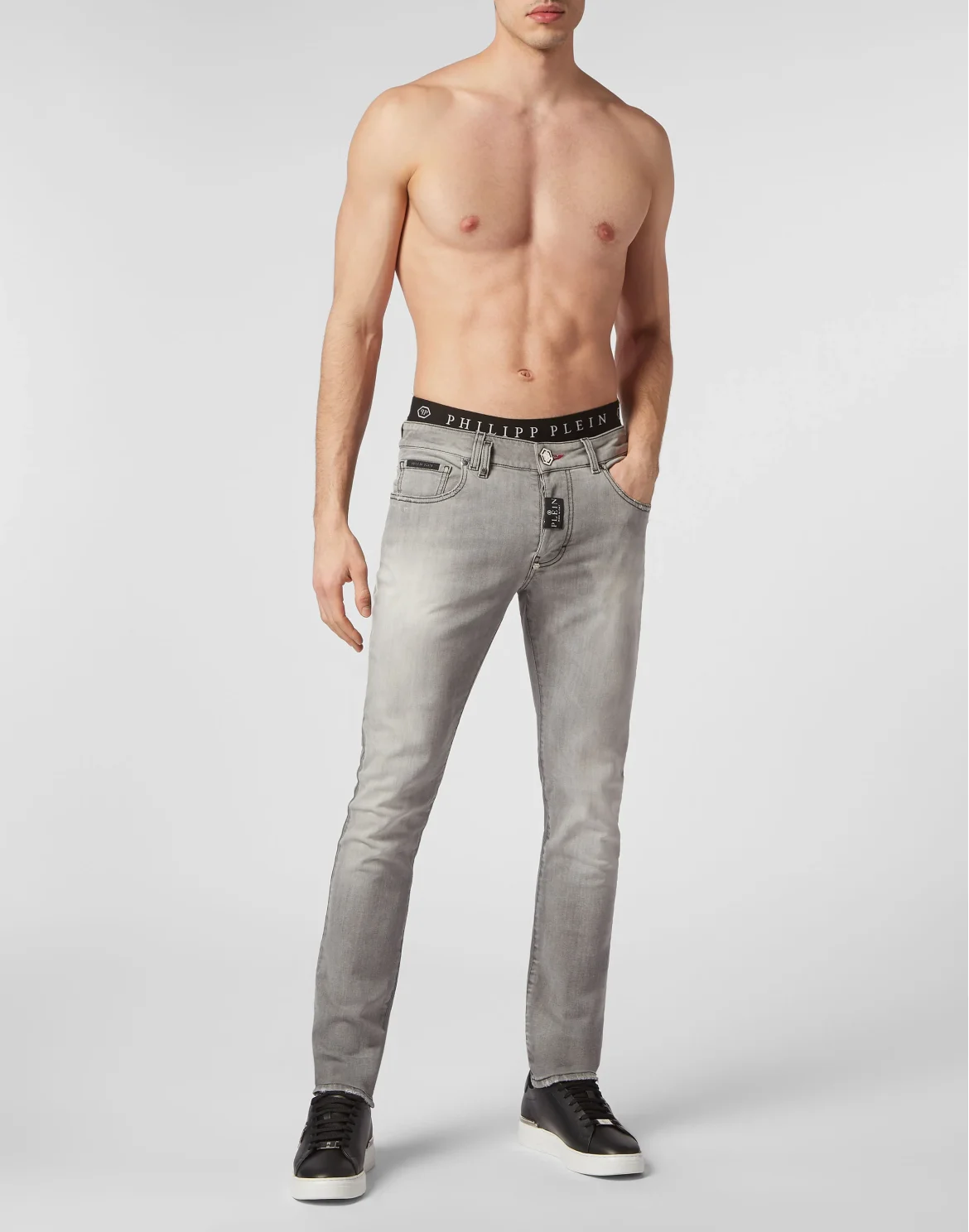 Denim Trousers Super Straight Cut Fit, цвет: Серый