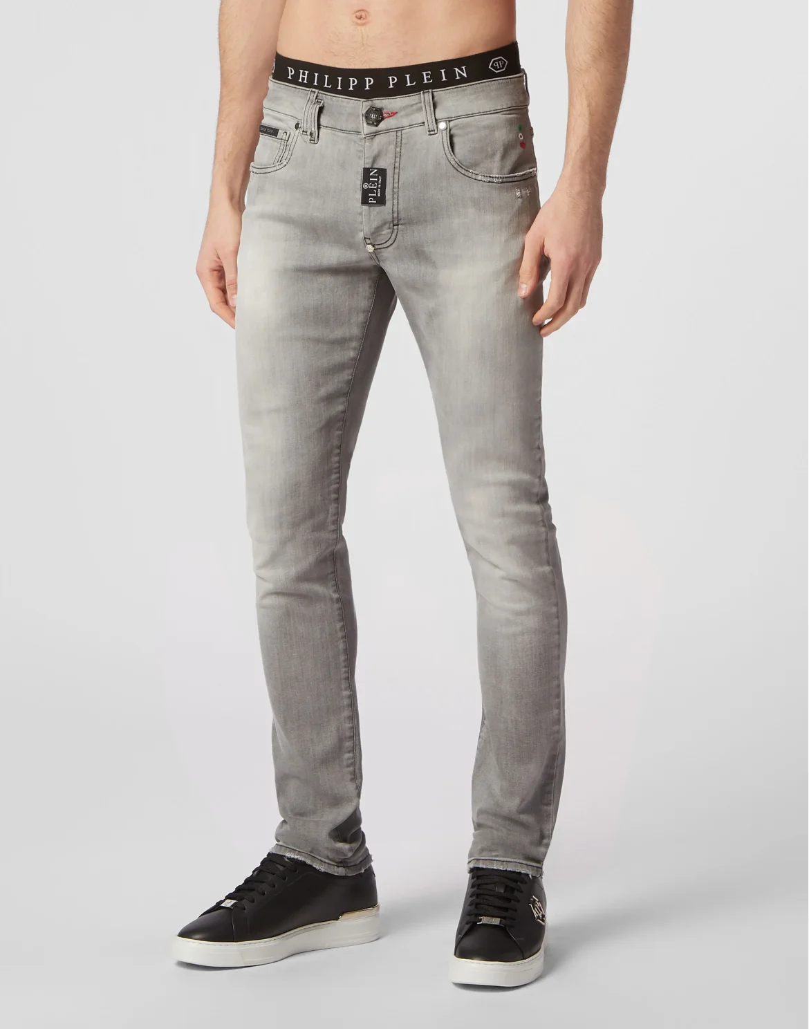 Denim Trousers Super Straight Cut Fit, цвет: Серый