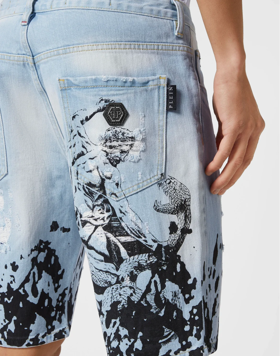 Denim Shorts Mikonos fit Tattoo, цвет: Голубой