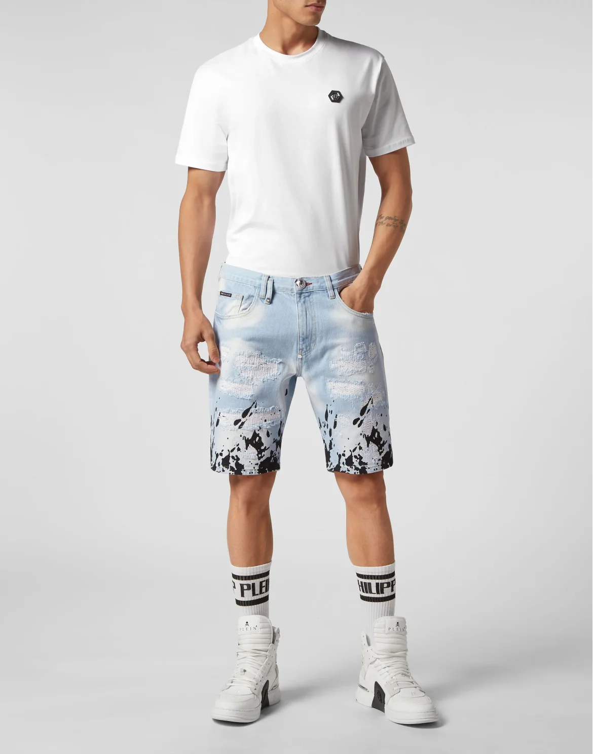 Denim Shorts Mikonos fit Tattoo, цвет: Голубой