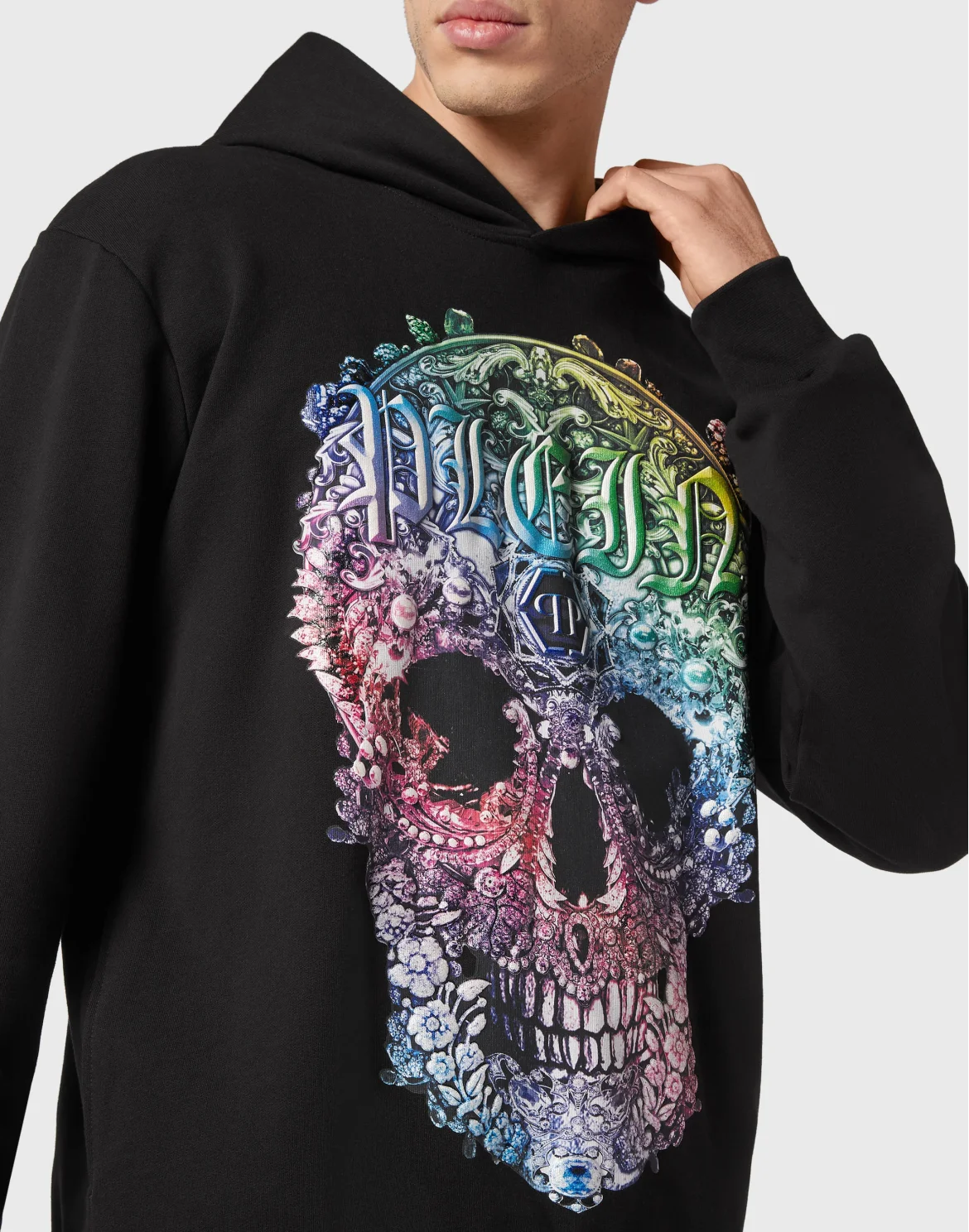Hoodie sweatshirt Baroque Skull, цвет: Черный