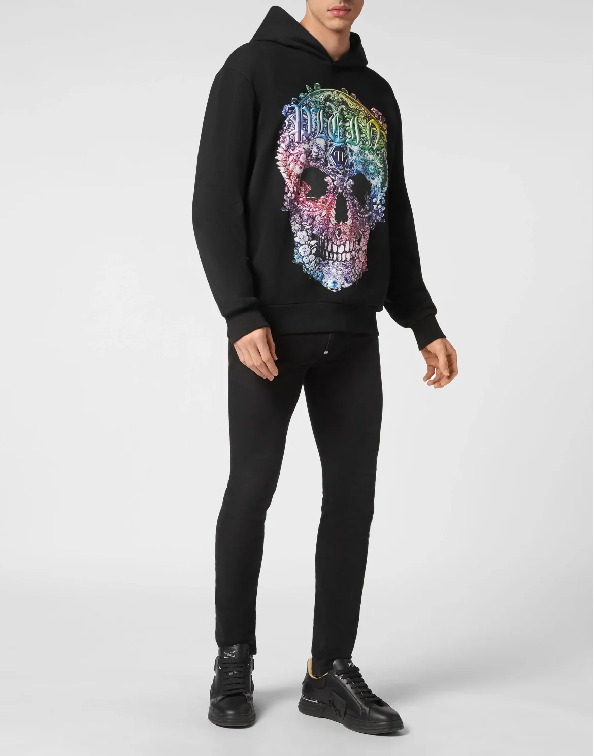 Hoodie sweatshirt Baroque Skull, цвет: Черный