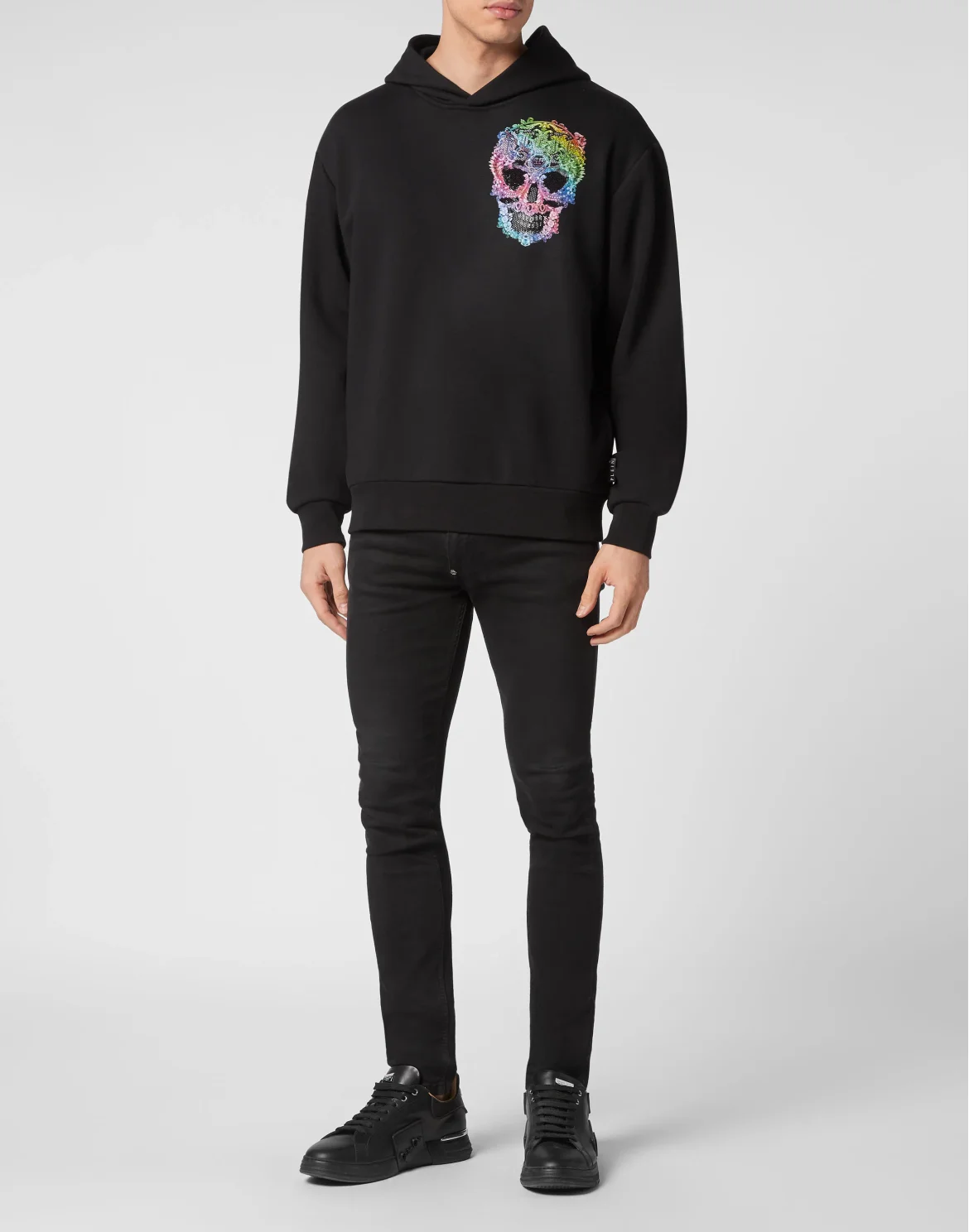 Hoodie sweatshirt Baroque Skull, цвет: Черный