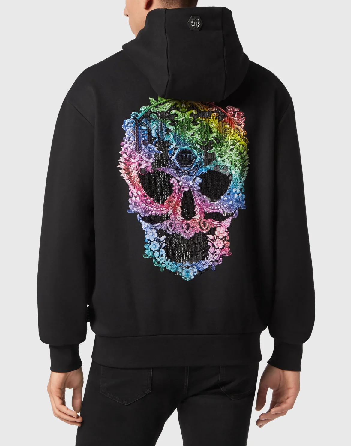 Hoodie sweatshirt Baroque Skull, цвет: Черный