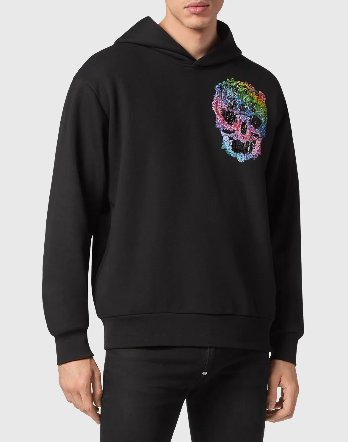 Hoodie sweatshirt Baroque Skull, цвет: Черный