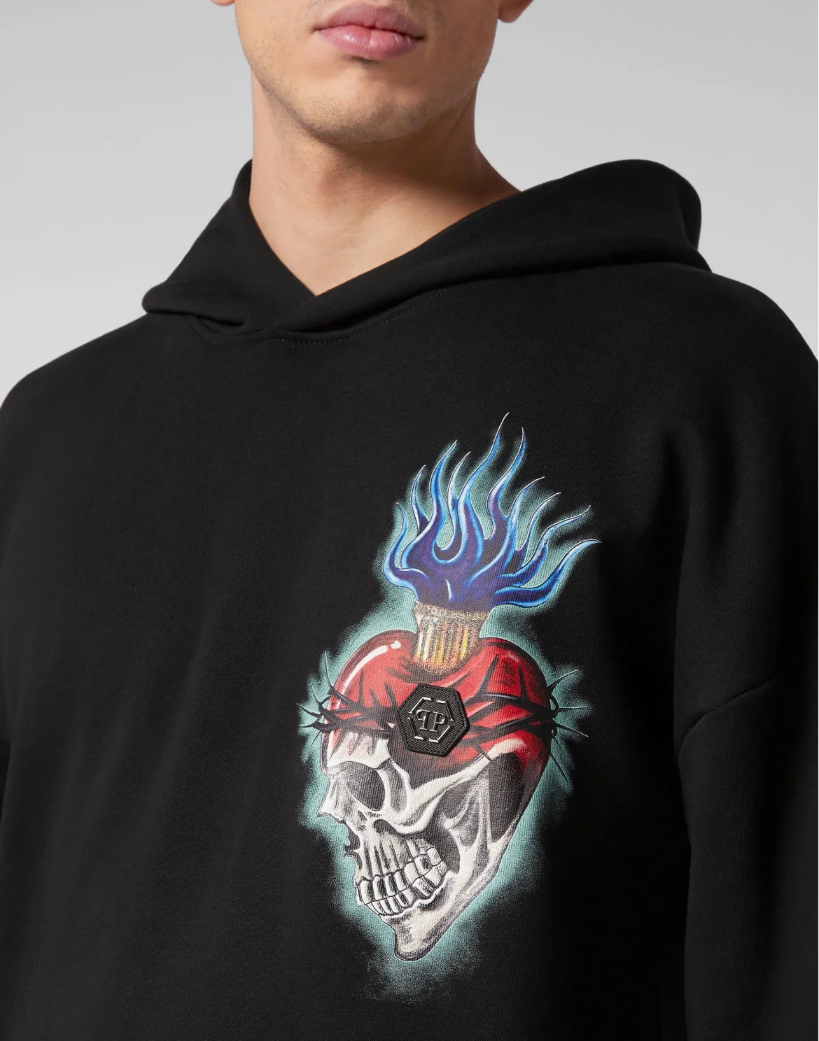 Hoodie Sweatshirt Love Tattoo, цвет: Черный