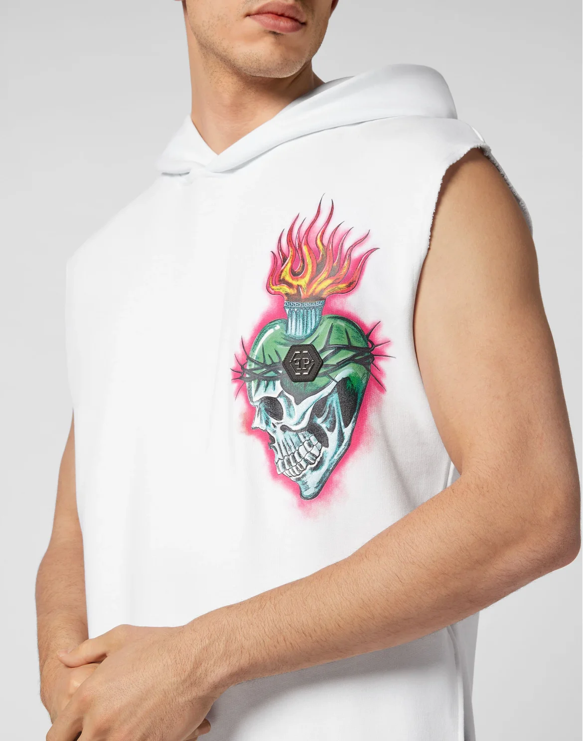 Sleeveless Hoddie, цвет: Белый