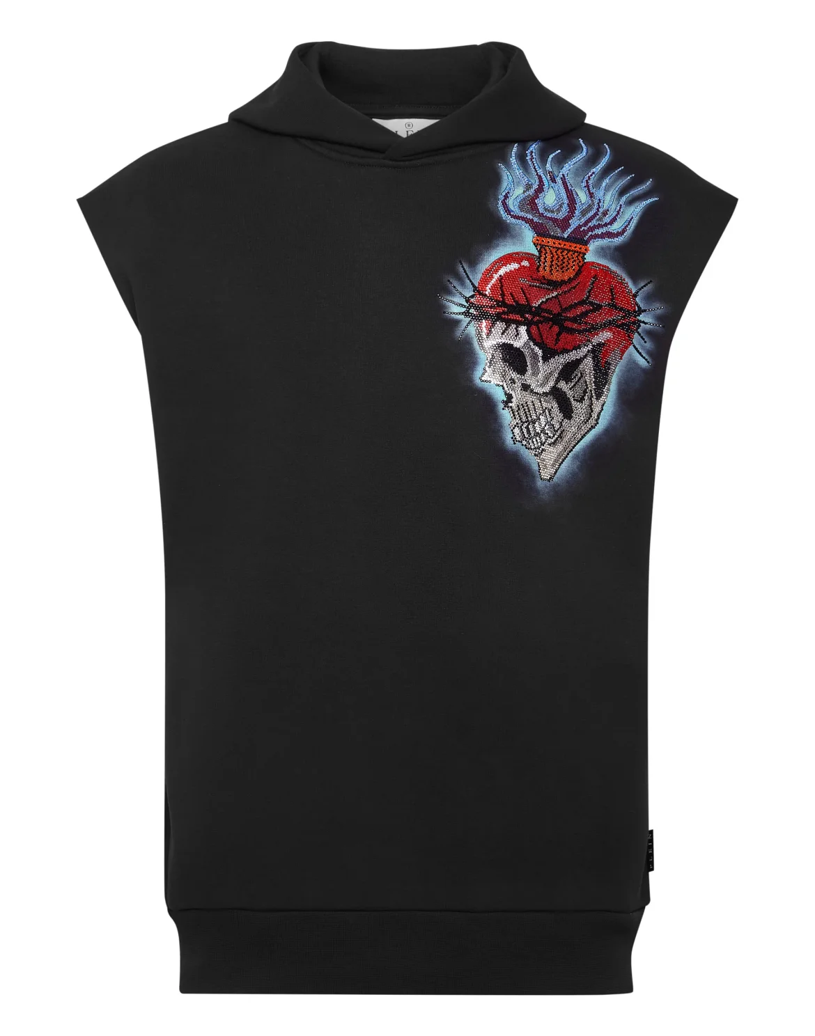 Sleeveless Hoodie sweatshirt Love Tattoo, цвет: Черный