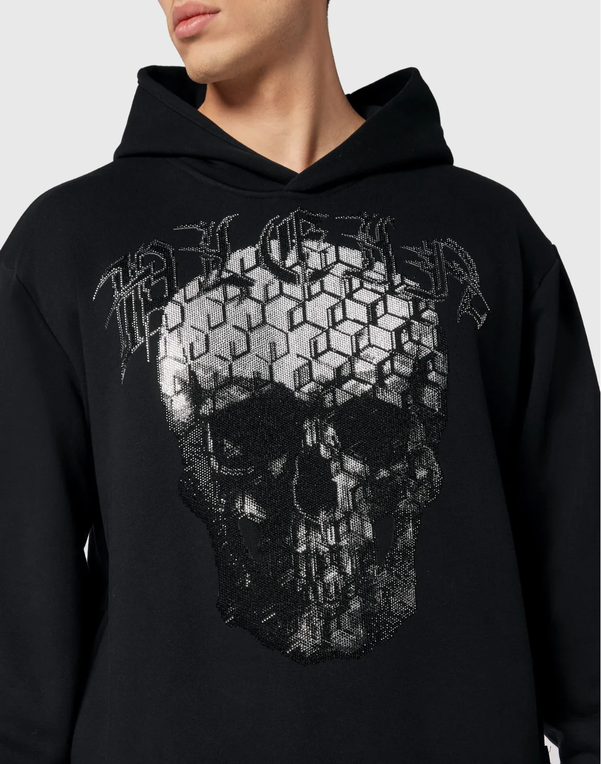 Hoodie sweatshirt Skull and Plein, цвет: Черный