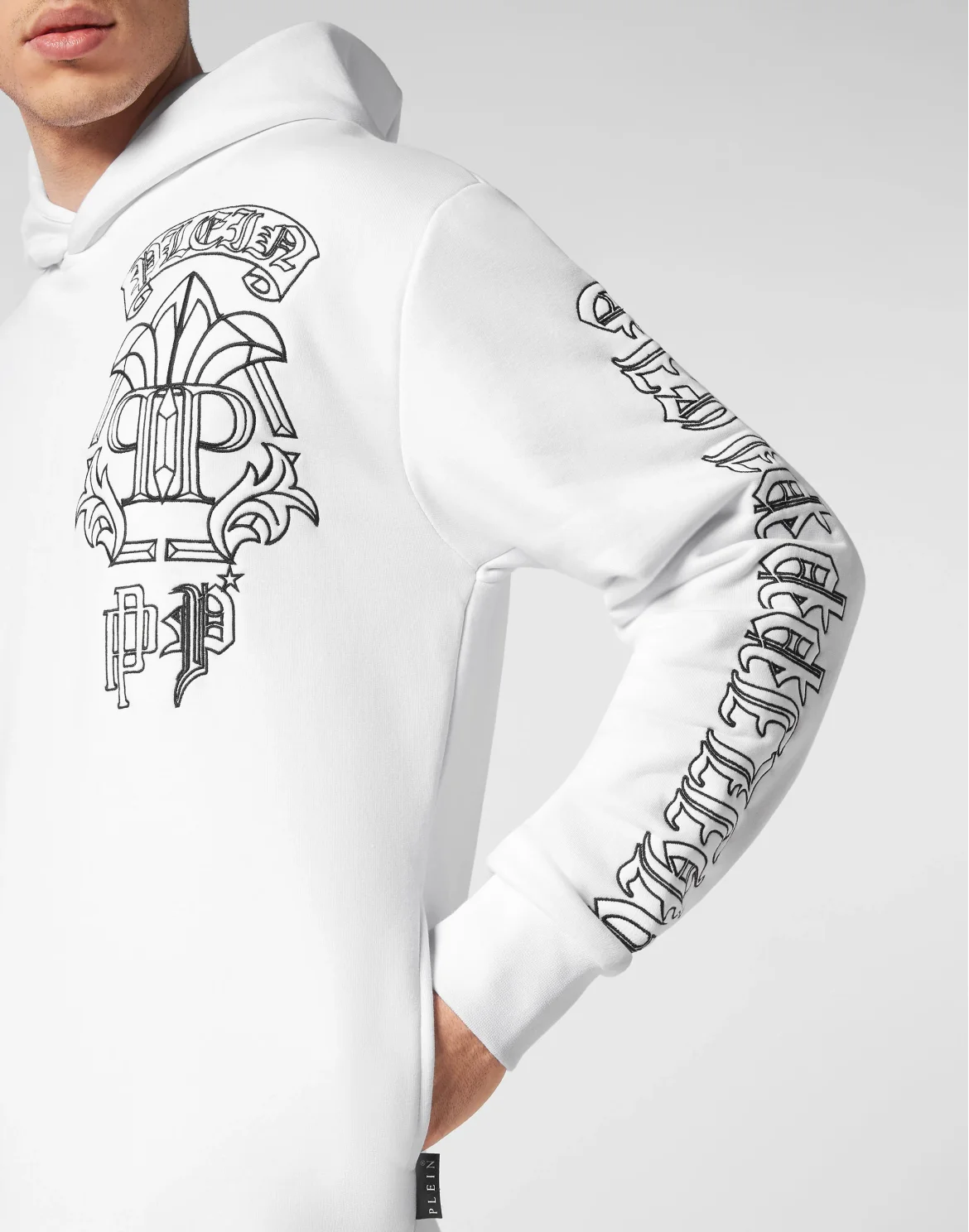 Hoodie sweatshirt Gothic Banner, цвет: Белый